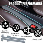 2PCS Car Seat Gap Filler, Soft Foam Leather Seat Side Gap Filler Plug, Fill The Gap Between Seat and Console, Stop Things from Dropping, Universal Interior Car Accessories (Gray)