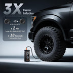 OlarHike Cordless Tire Inflator Portable Air Compressor, 3X Fast Inflation,12000mAh Battery, Air Pump for Car Tires, Pickups, SUVs, Electric Pump with Digital Pressure Gauge/Auto Shuttoff, Gift Ideas