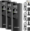 Airmoto and Power Kit Bundle Deal - 3 bundle - Tire Inflator Portable Air Compressor with Power Kit for Charging on The Road - Cordless Air Pump for Car Tires, Motorcycle, Bicycle, Balls (Pack of 3)