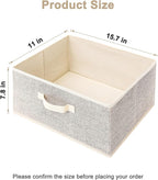 Storage Baskets, 15.7-Inch Woven Fabric Bins, Storage Cubes with Reinforced Handles, Organizer Bins for Closet Shelves, Folda