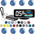 Backup Parktronic System Car Auto Vehicle Reverse with 8 Parking Sensors kit, LCD Display, Distance Detection (Meter/Foot Switchable), Buzzer Alarm and Voice Prompt Function（Light Blue）