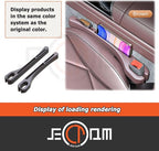 Car Seat Gap Filler, Leather Car Gap Filler Universal Fit for Most Cars, Car Seat Organizer Fill The Gap Between Seat and Consoles, Prevents Things from Falling Out, Pack of 2 PCS (Brown)