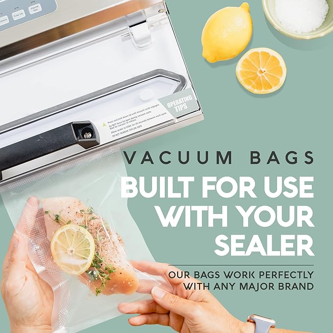 Avid Armor Vacuum Sealer Bags 100 Gallon 11"x16" for Food Saver, Seal a Meal Vac Sealers BPA Free, Heavy Duty Commercial Grad