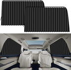 XCBYT Car Window Shades - 2 Pack Side Window Sun Shades 99% Light UV Block Car Curtains for Camping, Napping, Sleeping, Breastfeeding, Cloth Changing