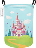 QUEENLALA Large Storage Basket,Laundry Hamper/Bathroom/Home Decor/Collapsible Round Storage Bin,Boys and Girls Hamper/Boxes/C