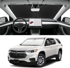 Custom Fit Windshield Sun Shade for Chevy Traverse 2018-2026, Blocks UV & Heat, Front Window Sunshade Accessories, Easy Fold & Store Keep Your Car Cooler
