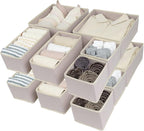 Fordonral 12 Pack Drawer Organizer Clothes, Foldable Fabric Dresser Organizer Closet Organizers and Storage Box for Underwear