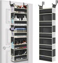 Over The Door Hanging Organizer 5-Shelves and 10 Side Pockets, Over The Door Storage for Bathroom and Bedroom, Back of Door O