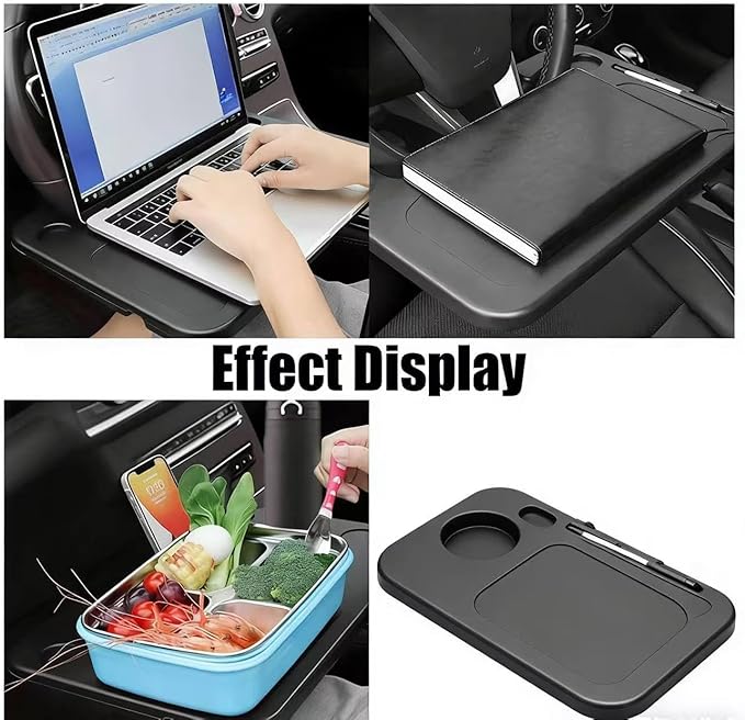 Steering Wheel Tray for Ram 2500/3500 Crew Cab 2019-2024, Portable Auto Laptop Desk Mount Eating Table Driver Food Holder Seat Hook On Accessories
