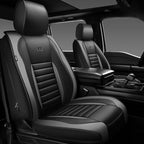 CAR PASS Nappa Leather Car Seat Covers Front Seats, Luxury Seat Protector for Cars, Waterproof Anti-Slip Seat Cushion Armrest