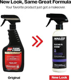 Malco Clean and Shine Interior Car Cleaner and Dressing - Best Interior Car Care to Restore Leather Plastic and Vinyl / 1 Sim