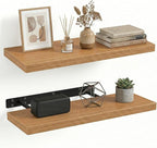 INHABIT UNION 31.5in Floating Shelves for Wall, Wall Mounted Shelves for Decor Storage Set of 2, Floating Shelf for Bedroom, 