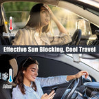 ZATOOTO 4 Pack Car Privacy Curtains, Full Blackout Car Window Shades, Universal Fit for Most Cars, Great for Travel, Camp, Privacy