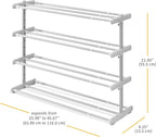 Whitmor 4 Tier Expandable Shoe Rack - Gray