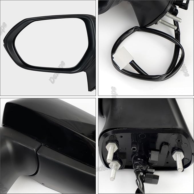 Driver Side Mirror Assembly Compatible with Toyota Corolla 2020-2025 Heated Power Adjustable Glass Replace 8794012L00, TO1320392, 8794002929, 8794002917 Black (5Pin Left)