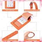 Dunzy 30 Pieces Leather Luggage Tag Women Identifiers Travel Suitcase Tags for Luggage Travel Backpack Bag Wedding Favors Wom