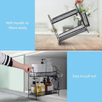 LEMIKKLE Countertop Organizer for Bathroom, Bedroom & Kitchen Counter Shelf with Small Basket