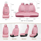 Coverado Car Seat Covers Full Set, Seat Covers for Cars, Car Seat Cover, Car Seat Protector, Leather Car Seat Cushion, Waterp