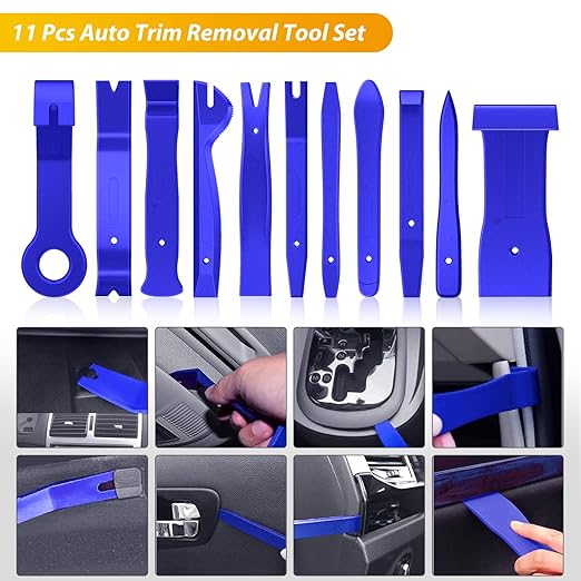 GOOACC 200Pcs Trim Removal Tool, Auto Push Pin Bumper Retainer Clip Set Fastener Terminal Remover Tool Adhesive Cable Clips R
