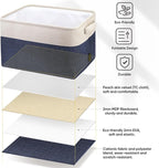BALEINE 4 Pack Fabric Closet Storage Bins for Shelves, Linen Closet Organizers and Storage, Decorative Baskets for Organizing