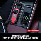 CRAFTSMAN Tire Inflator Portable Air Compressor, Cordless Mini Air Pump for Car Tires with Digital Tire Pressure Gauge, 6000mAh Battery Powered Air Pump, Max Pressure 150 PSI, 12V DC Corded