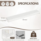 72 Inch Floating Shelves, 12" Deep Floating Shelf Wall Mounted, 72" Wall Shelves, Rustic Deep Bookshelf, Extra Deeper & Thick