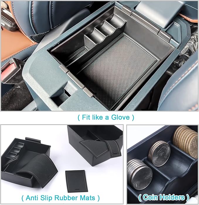 CDEFG for 2022 2023 2024 2025 2026 Ford Maverick Center Console Organizer Tray for 2022-2026 Maverick Armrest Trays Storage B