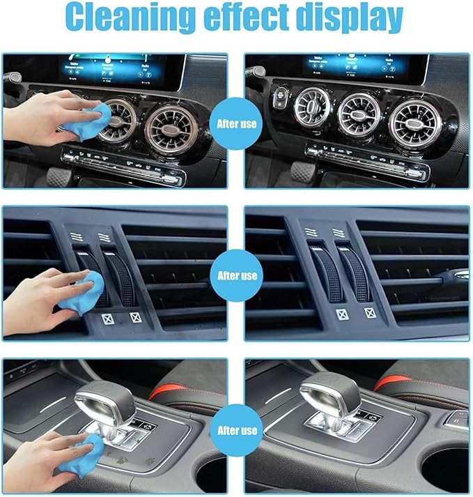 20g Car Cleaning Gel Slime - Magic Mud for Automobile Air Vent, Computer Keyboard, and Interior Cleaning Tool