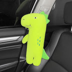 Car Pillow for Kids, Dinosaur Seat Belt Cover, Seatbelt Adjuster for Kids Car Seatbelt Covers, Vehicle Shoulder Pads, Seatbelt Cushion for Kids, Seat Strap Pillows Kids (Green)