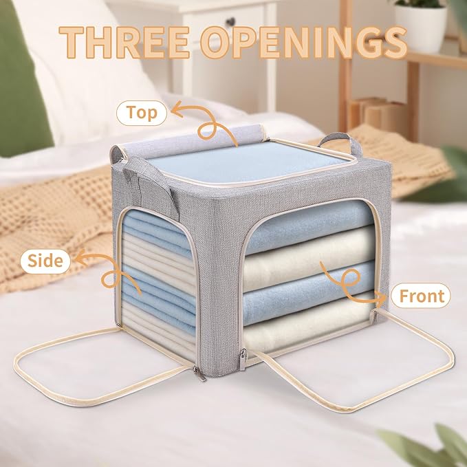 combocube 3 Pack Comforter Storage Bag and 3 Pack Clothes Storage Bins