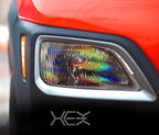 VViViD+ Bio HEX+ Air-Tint Headlight Vinyl Roll (17.9" x 60", Smoke Large Pattern)