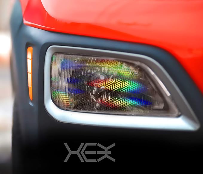 VViViD+ Bio HEX+ Air-Tint Headlight Vinyl Roll (17.9" x 60", Smoke Large Pattern)