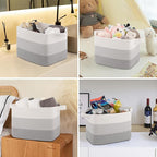 OIASKET Storage Baskets for Organizing, Woven Baskets for Shelves, Rectangle Decorative Organizer for Storage Clothes, Toy, B