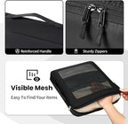 Mesh Packing Cubes for Travel, Durable Luggage Organizer with Sturdy Material and Double Zippers, Comprehensive Set for Trave