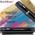RockRose 5% Car Window Tint 36 in x 100FT 1PLY Carbon Charcoal Privacy Film Heat, UV, and IRR Block Tint for Cars or Home Adhesive Film Easy Shrink, Plotter Friendly Pro Grade