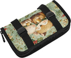 Car Tissue Holder Car Visor Organizer Tissue Box Holder for Car Sun Visor Organizer with Car Vehicle Accessories Essentials Interior for Women Men Christmas Fox Bunny Holly Leaf Green