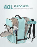 LOVEVOOK Travel Backpack for Women & Men 40L,Airline Approved Carry On Backpack Travel Essentials,TSA Carry on Luggage,Waterp