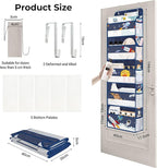 Clastyle Blue Space Over The Door Organizer Storage Planet Rocket 5 Shelves Closet Nursery Hanging Shelves Clothes Diaper Stu