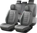 Coverado Seat Covers Full Set, Seat Covers for Cars, Gray Car Seat Cover, Waterproof Car Seat Protector, Nappa Car Seat Cushi