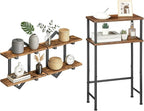 HOOBRO Floating Shelves and Console Table Bundle, 15 Inch Wall Shelf Set of 2, 15.7" Entryway Table with Storage, BF13BJP201-