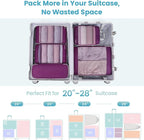 Cambond See Through Mesh Compression Packing Cubes - 5 Piece Expandable Space Saving Packing Cubes for Travel with Underwear 