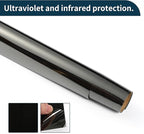 Motoforti Nano Ceramic Car Window Tint Film VLT 13% IRR 62% UVR 95% Chrome Black 5ft x 30inch Privacy Film 2mil PET 1 Pc