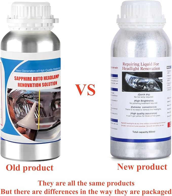 600ML Headlight Restoration Liquid,Automobile Headlight Lens Polish Repair Liquid, Car Headlight Scratch Restoring Fluid for 