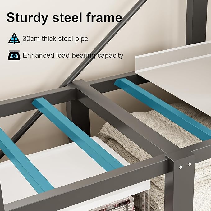 Large Portable Closets for Hanging Clothes | Heavy Duty Clothes Rack with Cover Foldable | Max Load 1000LBS Portable Wardrobe