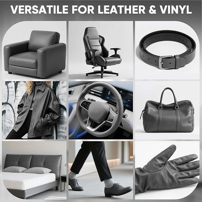Leather Recoloring Balm - Scratch Repair & Color Restore Kit for Faded Leather, Leather Couch & Car Seats - 12OZ Leather Rest