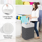 StorageRight Laundry Basket Hamper Large Collapsible Laundry Hamper with Easy Carry Handles，Freestanding Clothes Hampers for 