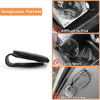 Sunglasses Holder for 4x4 Car Sun Visor Magnetic Leather Glasses Sunglass Clip Eyeglasses Mount Car Accessories for Four Wheel Drive Car Owners