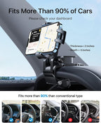 andobil Universal Car Phone Clip Holder [Military Sturdy, Firmly Grip & Never Slip] Ultra Stable Dashboard Cell Phone Mount for Car Dash Fits All iPhone 16 15 14 13 12 Pro Max Android Samsung GPS