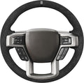 MEWANT Hand Stitch Hive Embossed Athsuede Steering Wheel Cover for Ford F150 Expedition 2018-2021 Ford F150 Accossory