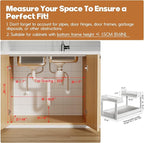 1 Pack-16"-26"W Expandable Under Sink Organizer With Upgrade Ball-Bearing Slide,2-Tier Pull Out Under Cabinet Organizer Heigh